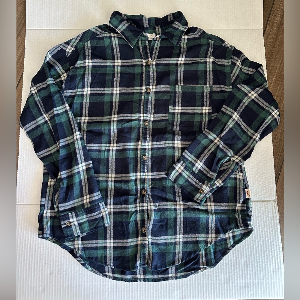 Hollister womens flannel plaid top